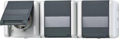 Jung SCHUKO-Steckdose 3-fach 16A 250V 8230 NAW - 8230NAW