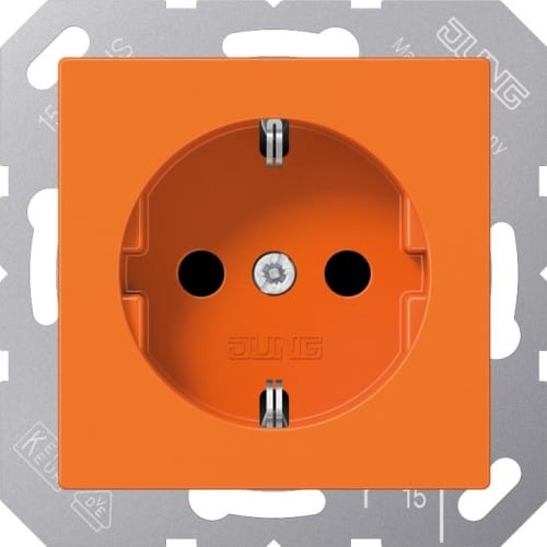 Jung SCHUKO-Steckdose orange A 1520 BF O - A1520BFO