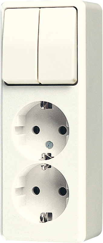 Jung SCHUKO-Zweifach-Steckdose 16A 250V, ws 625 A - 625A