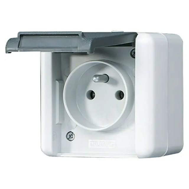 Jung Steckdose 16A 250V 2-pol.u.E 821 FKI W - 821FKIW