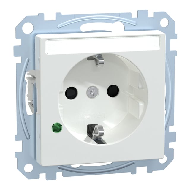Merten SCHUKO-Steckdose aws/gl Übersp.Sch.Schriftf. MEG2305-0325 - MEG2305-0325