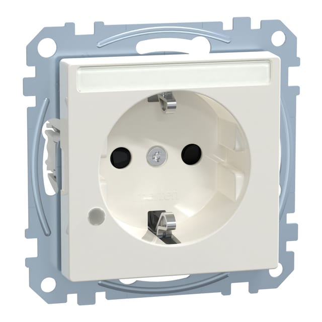 Merten SCHUKO-Steckdose pws Ko.Licht Schriftfeld MEG2303-0319 - MEG2303-0319