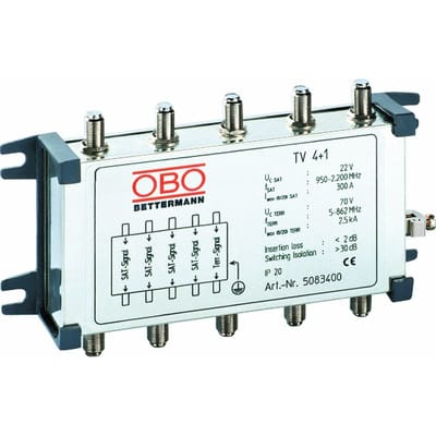 OBO Bettermann Vertr Datenleitschutzgerät f.Antennen TV 4+1 - 5083400