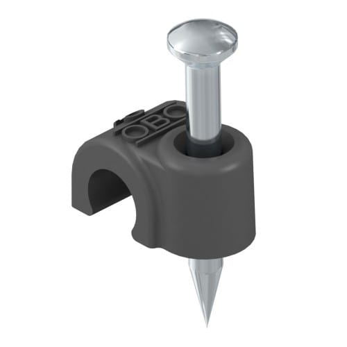 OBO Bettermann Vertr ISO-Nagel-Clip 10mm, L25, tief-sw 2010 25 SW - 2232235