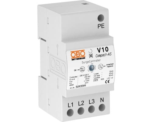 OBO Bettermann Vertr Überspannungsableiter V10 COMPACT-AS - 5093391