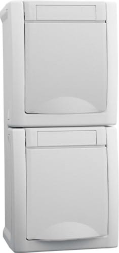 Panasonic Steckdose 2-fach senkrecht FR-AP weiß 90591186-DE - 90591186-DE