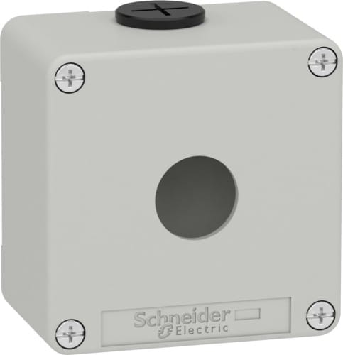 Schneider Electric Leergehäuse XAP, Metall grau, für 1x22mm XAPD1201 - XAPD1201