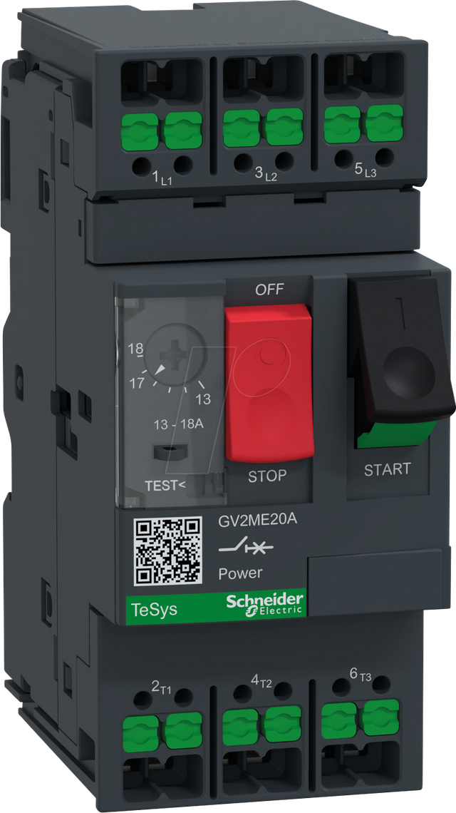 Schneider Electric Motorschutzschalter 13-18A Snapin GV2ME20A - GV2ME20A