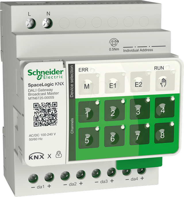 Schneider Electric SpaceLogic KNX DALI Broadcast Master MTN6725-0005S - MTN6725-0005S