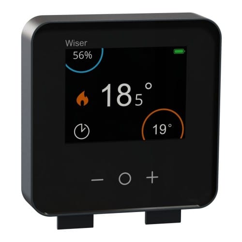 Schneider Electric Wiser Heizkörperthermostat schwarz, mit Display CCTFR6401 - CCTFR6401