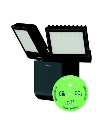 Theben LED-Strahler 17 Watt, sw theLeda S17-100L BK - 1020603
