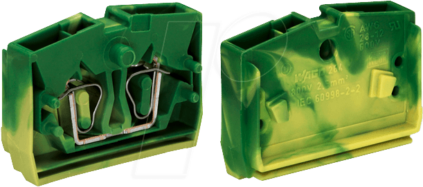 WAGO GmbH &amp; Co. KG 2-L-Mittelklemme 2,5qmm grün-gelb 264-327 - 264-327