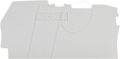 WAGO GmbH &amp; Co. KG Abschluss Zwischenplatte 0,8 mm dick, grau 2102-1291 - 2102-1291