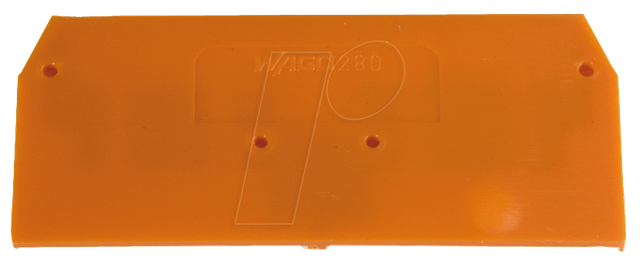 WAGO GmbH &amp; Co. KG Abschlußplatte orange, 2,5mm dick 280-326 - 280-326