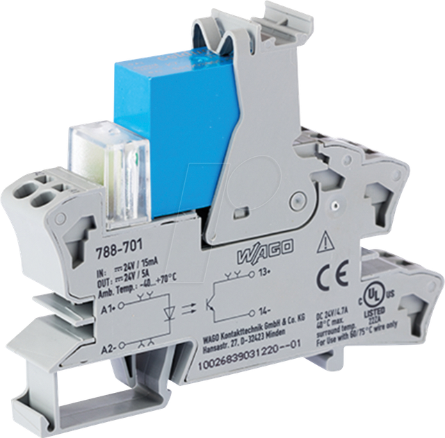 WAGO GmbH &amp; Co. KG SolidStateRelais-Modul 24VDC/24VDC,5A 788-701 - 788-701