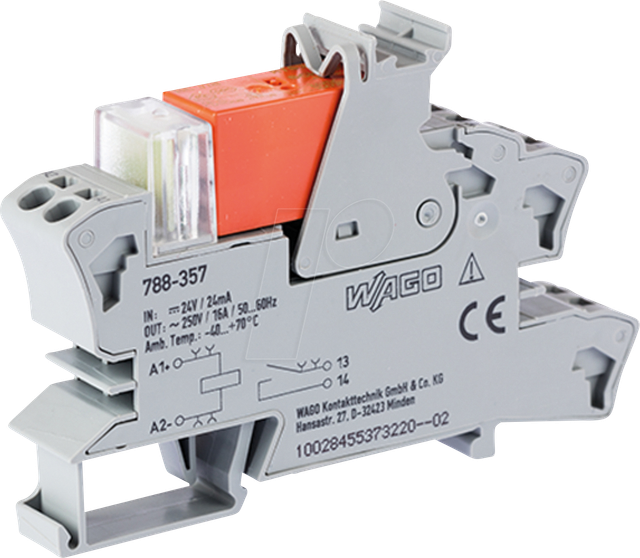 WAGO GmbH &amp; Co. KG Stecksockel m.Relais 1S, 24V DC 788-357 - 788-357