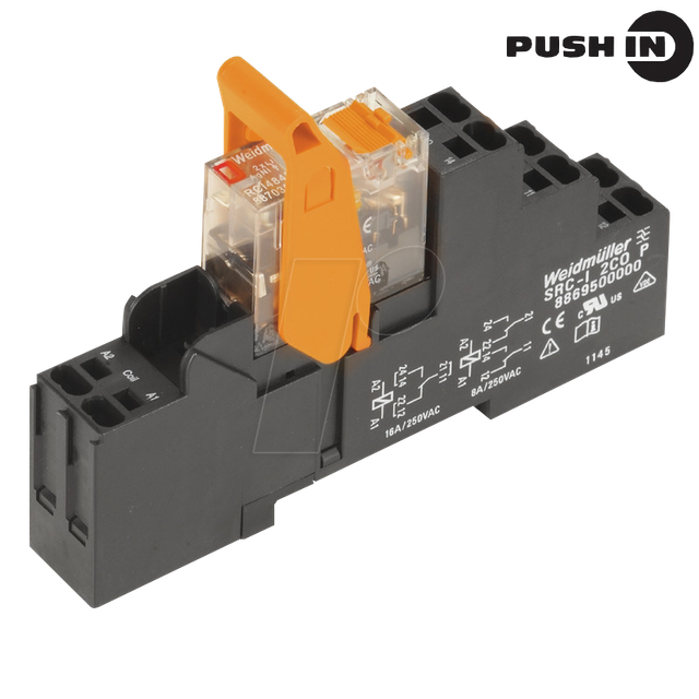 Weidmüller Relaiskoppler P m.Prüftast 230V/3,2mA AC RCIKITP230VAC2COLDPB - 8897260000