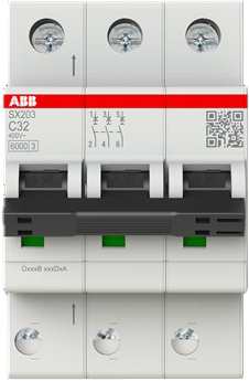 ABB Stotz S&amp;J Sicherungsautomat Flexline 6kA, 32A,3P SX203-C32
