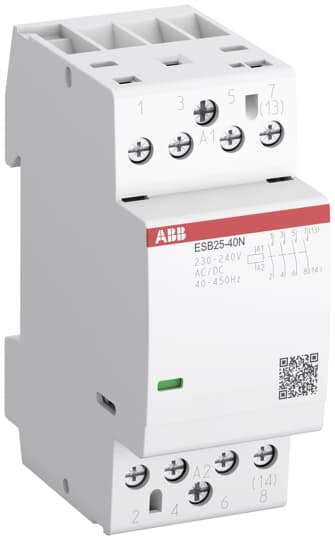 ABB Stotz S&amp;J Installationsschütz 25A 24V AC/DC ESB25-04N-01 R0104