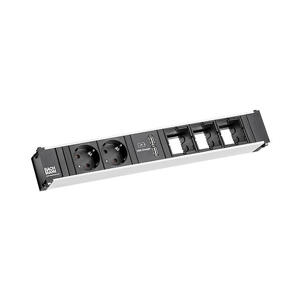 Bachmann Steckdoseneinheit sw 2xSchutzk.1xUSB3xABD 912.0168