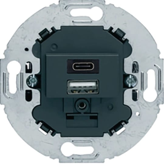 Berker USB A+C Ladesteckdose 230V 2fach, 3.0A 260415