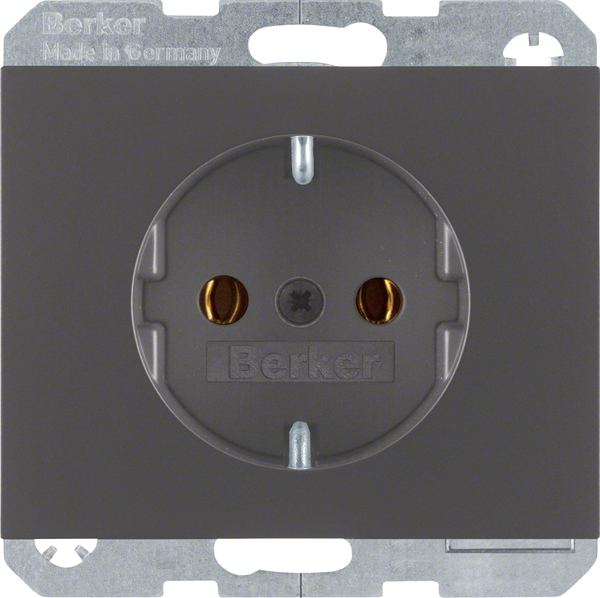 Berker SCHUKO-Steckdose anthrazit matt, lack 41157006