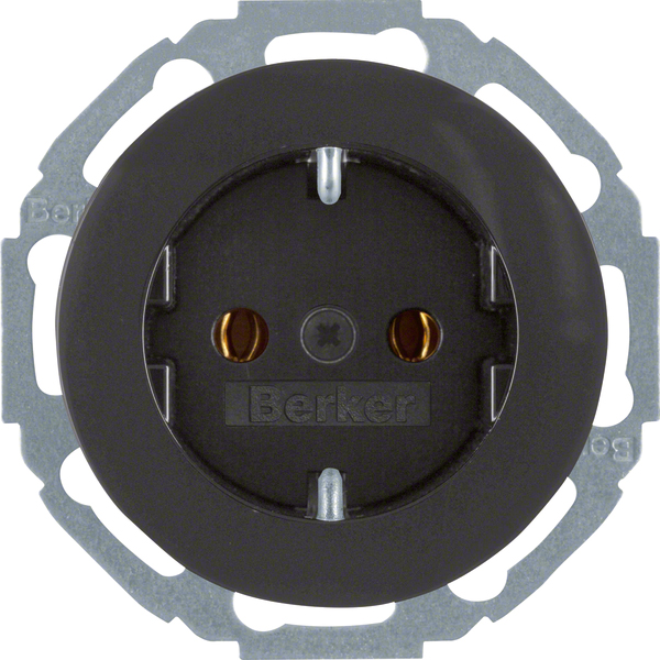 Berker Steckdose SCHUKO 45 Grad schwarz glänzend 47272045