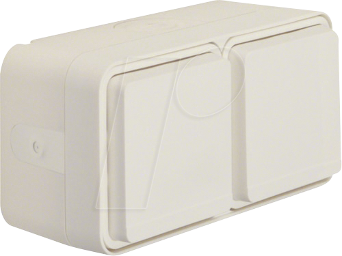 Berker SCHUKO-Doppelsteckdose Klappdeck. polarweiß 47753522