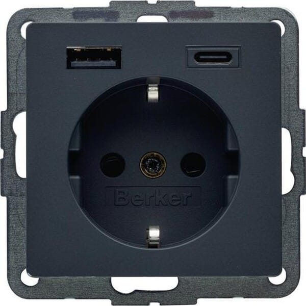 Berker Steckdose AC 20W PD Q.x anthrazit samt 48146086