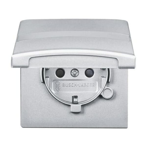Busch-Jaeger Schuko-Steckdoseneinsatz IP44 alusilber 20 EUGKBN-33-101