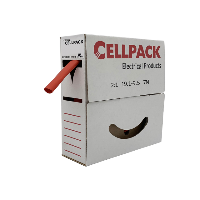 Cellpack Schrumpfschlauch in Abrollbox 7m SB/19.1-9.5/rot/7m