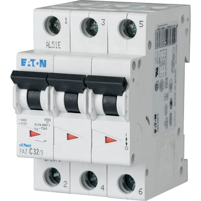 Eaton Leitungsschutzschalter C 4A, 3p FAZ-C4/3