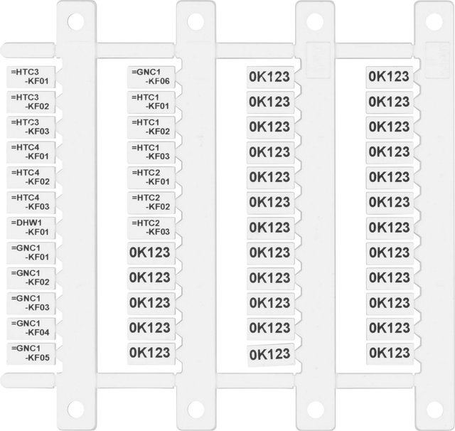 Finder Bezeichnungsschild-Matte mit 48 Schildern 093.48