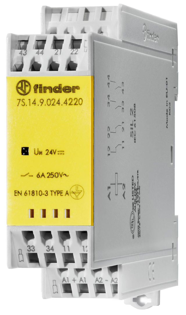 Finder Relaismodul 2S, 2Ö, 6A 7S.14.9.024.4220