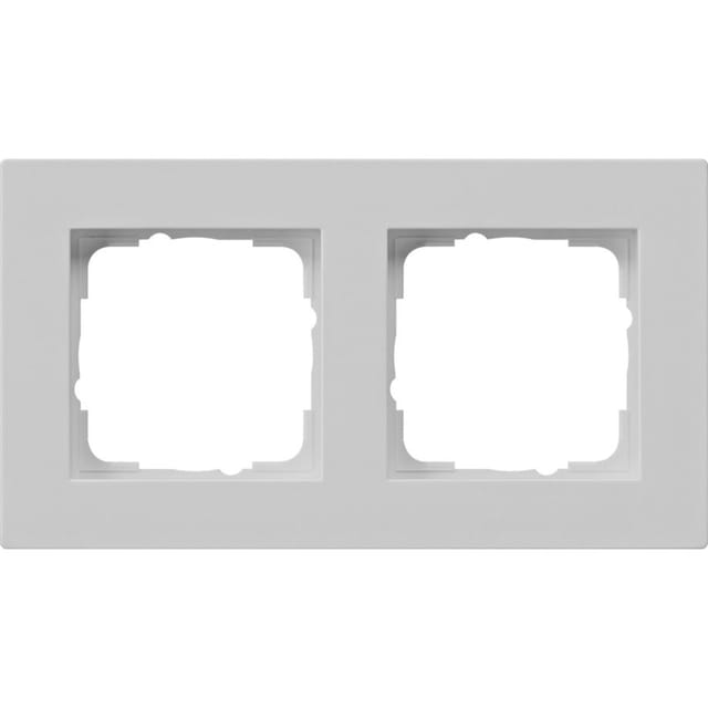 Gira Abdeckrahmen 2-f. flach, grau 0212375