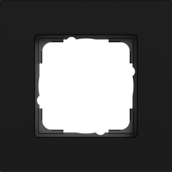 Gira Abdeckrahmen 1-fach Alu.Schwarz(lack.) 0211409