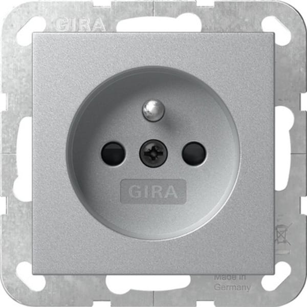 Gira Steckd. Erdstift+SH Alu 448526
