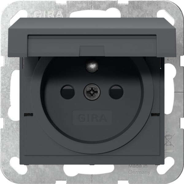 Gira Steckd. Erdstift KD+SH Anthrazit 448828