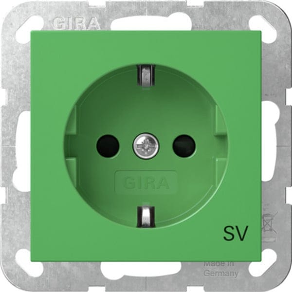 Gira SCHUKO-Steckd. SH SV Grün 4453107