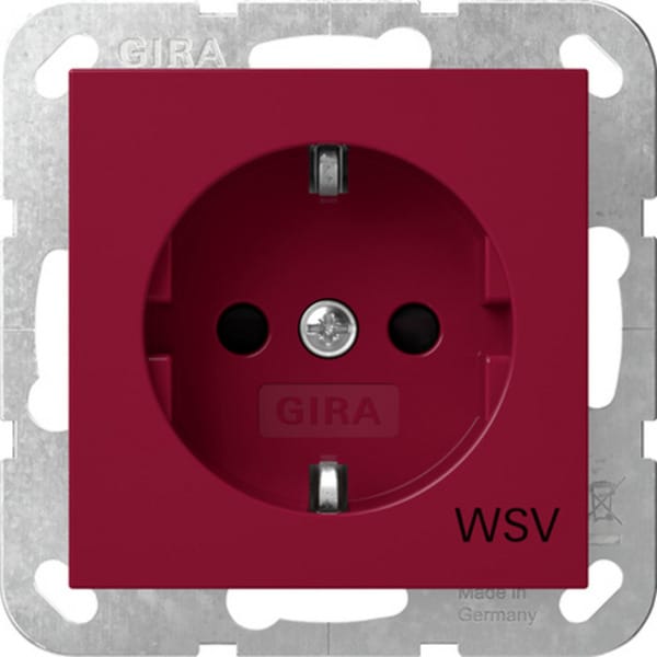 Gira SCHUKO-Steckd. SH WSV Rot 4453108