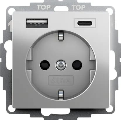 Gira SCHUKO SH USB-Spannungsv. 2f Typ A/C 2459600