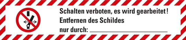 Hein Wartungsaufkleber Nicht schalten 39433 (VE7)