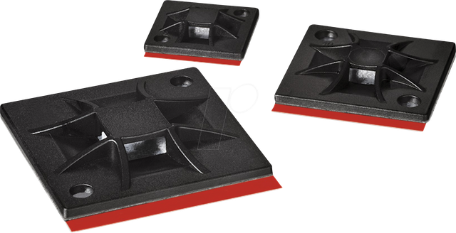 HellermannTyton Befestigungssockel Klebesockel 30x30mm QM30APT-A-PA66-BK