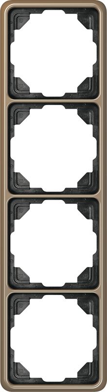 Jung Rahmen 4-fach gold brz waage/senkrecht CD 584 GB