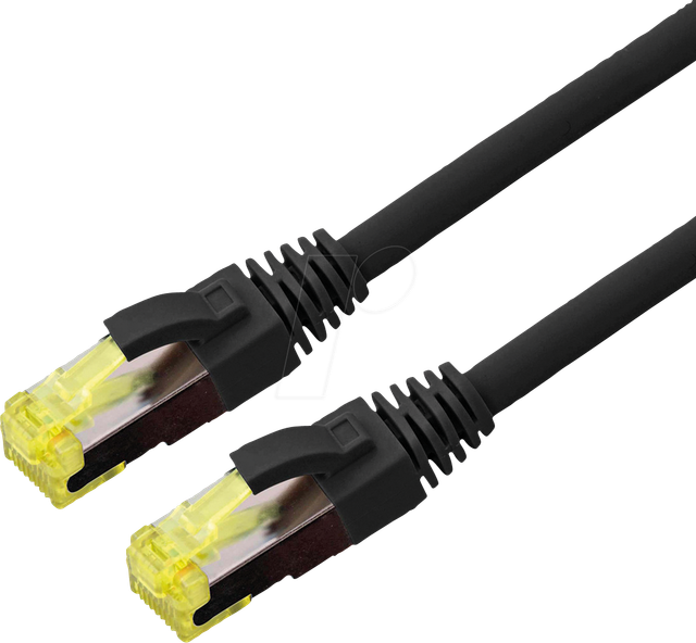 ROLINE 21150751 - Patchkabel, Cat.6a, S/FTP, outdoor, schwarz, 1 m