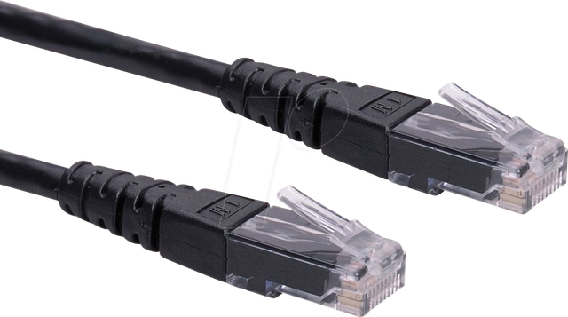 ROLINE 21151545 - Patchkabel Cat.6, UTP, schwarz, 2 m