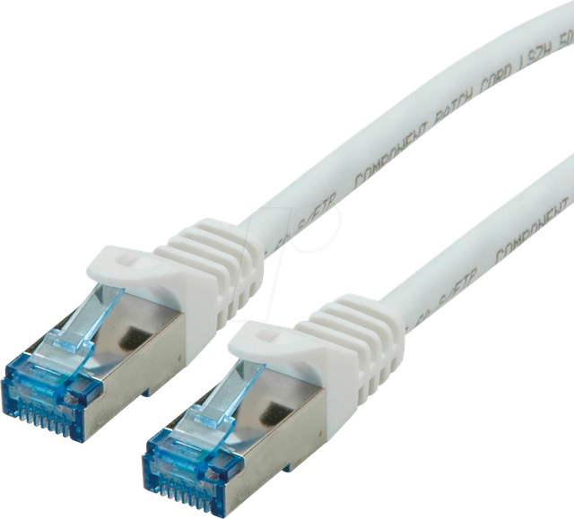 ROLINE 21152862 - Patchkabel Cat.6a S/FTP PiMF weiß 2 m