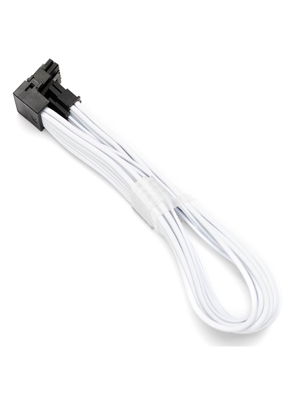 DUTZO Sleeved PCI-E 12V-2x6 Verlängerungskabel - lock pin up - Weiß