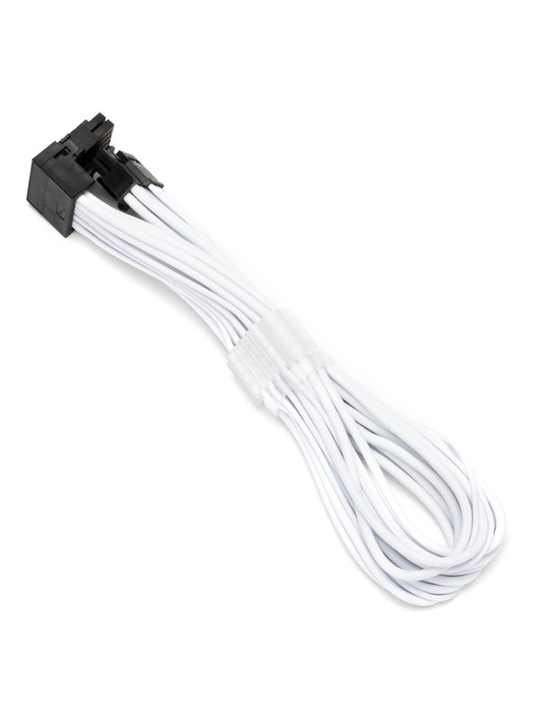 DUTZO Sleeved PCI-E 12V-2x6 Verlängerungskabel - lock pin down - Weiß