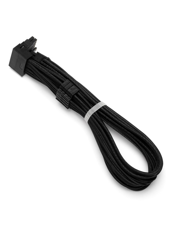 DUTZO Sleeved PCI-E 12V-2x6 Verlängerungskabel - lock pin down - Schwarz